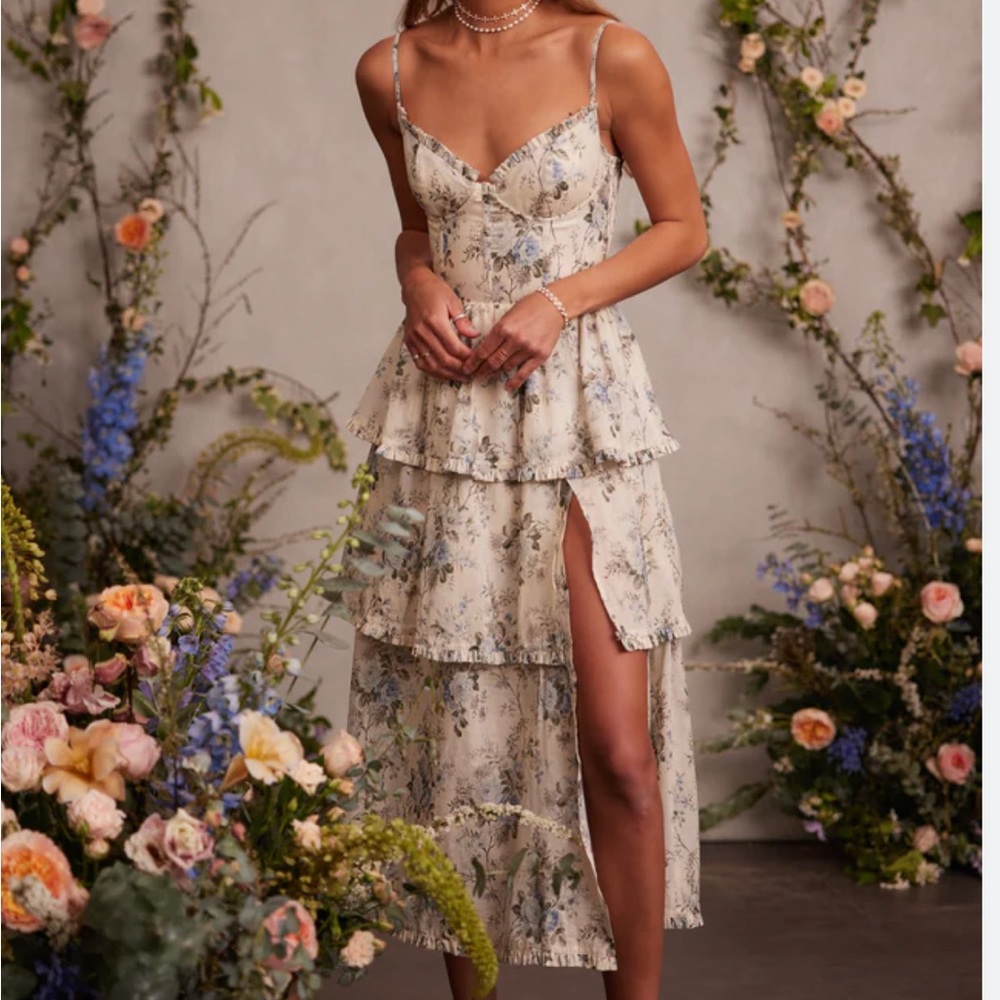 V. Chapman Margherita Dress in Blue Bouquet